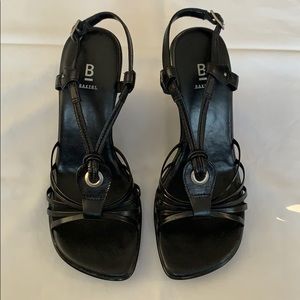Bakers Black Strappy Wedges